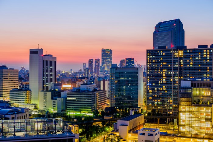 Cityscape of Tokyo, Japan at Dusk