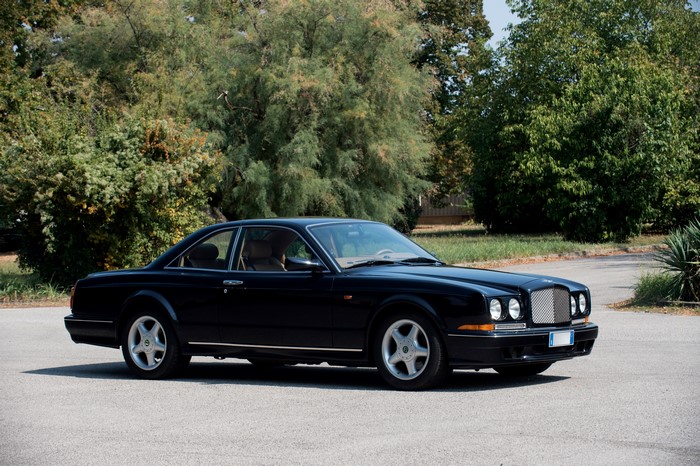 Black Bentley Continental T parked outdoors