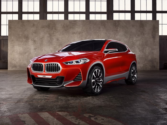 4K 2016 Concept BMW X2 Red Metallic