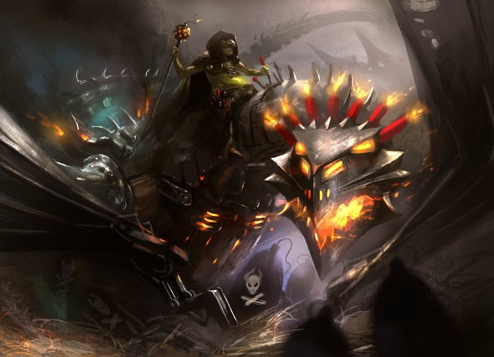 Goblin riding a dragon from Hearthstone