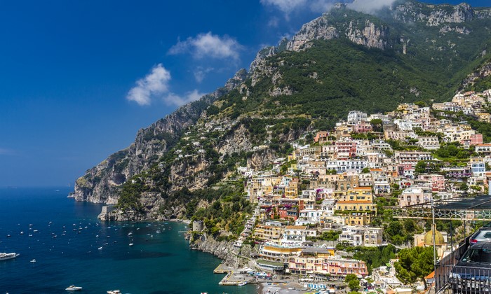 Positano, Italy Houses on Mountainside by the Coast