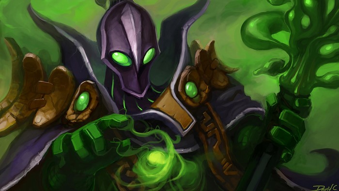 Rubick from DOTA 2 casting magic