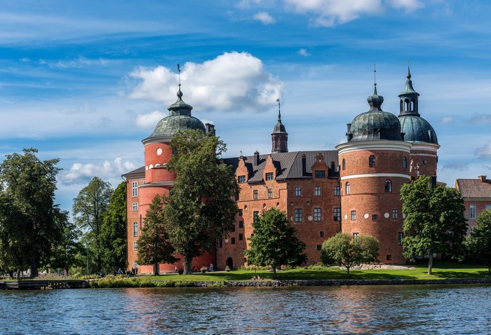 Gripsholm Castle by a River in Sweden