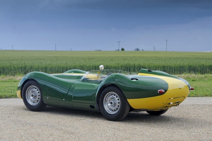 Green and yellow Lister Knobbly Stirling Moss Edition car