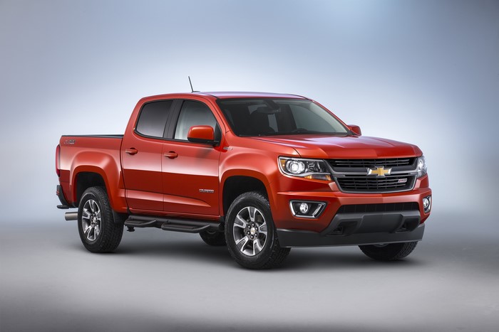 Red Chevrolet Colorado Crew Cab Z71 Truck