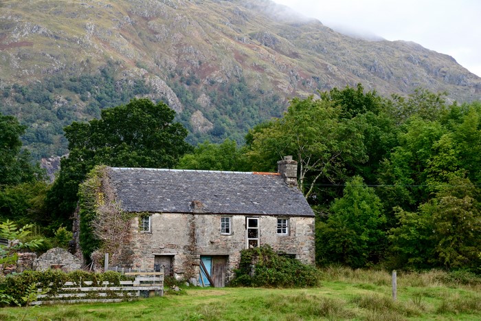 Abandoned stone house in Taynuilt, Scotland