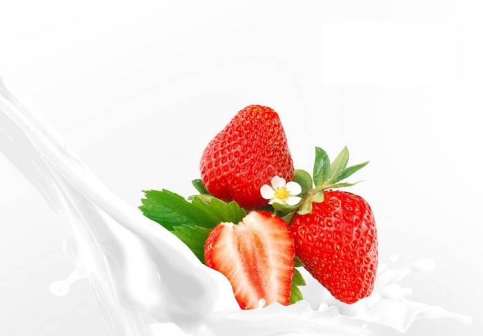 Strawberries and Milk Splash