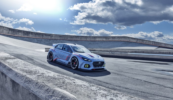 Hyundai RN30 Concept car on a race track