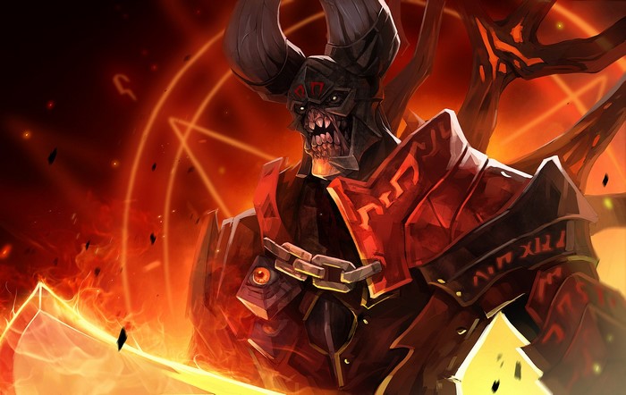 Doom from DOTA 2 with Fiery Demonic Aura