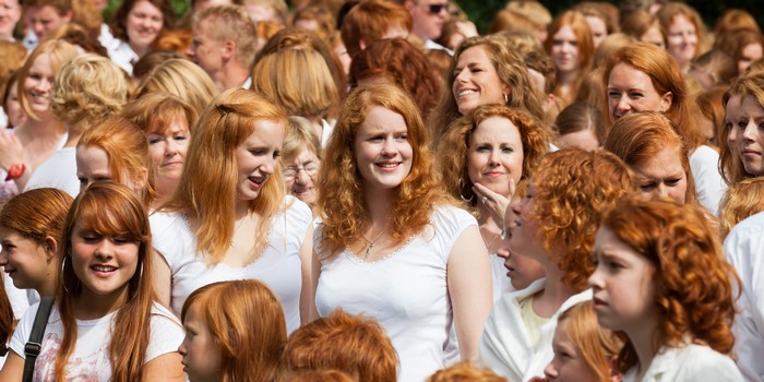 Many people with red hair