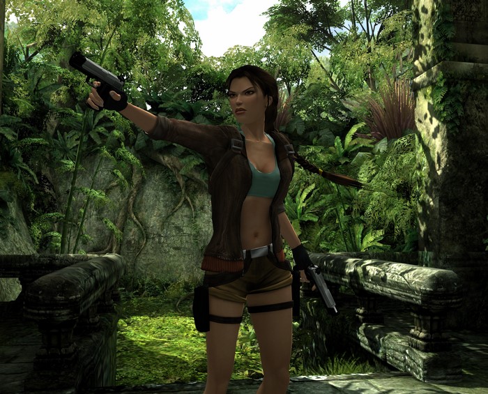 Lara Croft from Tomb Raider with Pistols