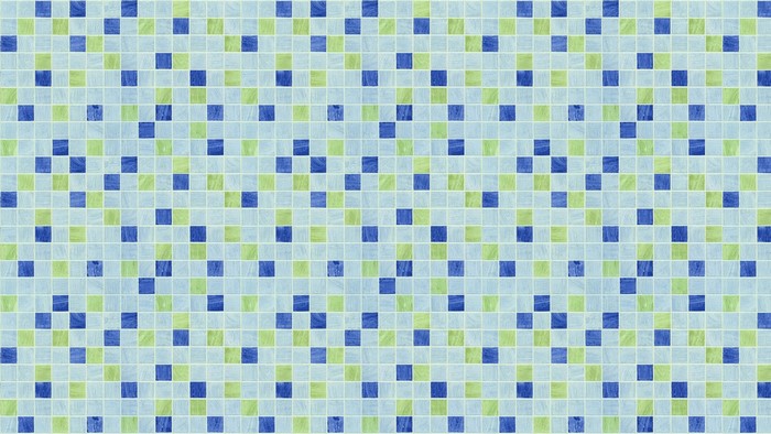 Blue and green mosaic tile texture