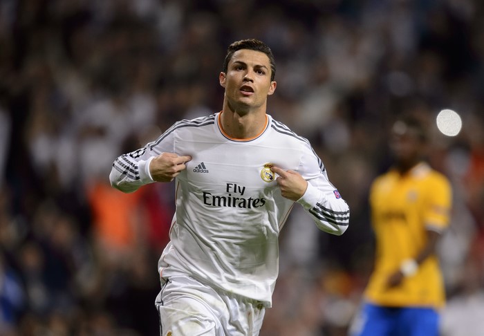 Cristiano Ronaldo in Real Madrid uniform