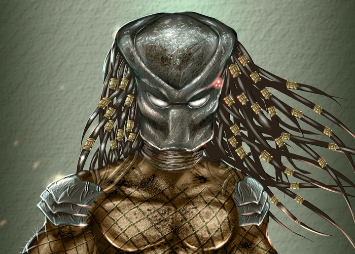 Predator warrior with mask and dreadlocks
