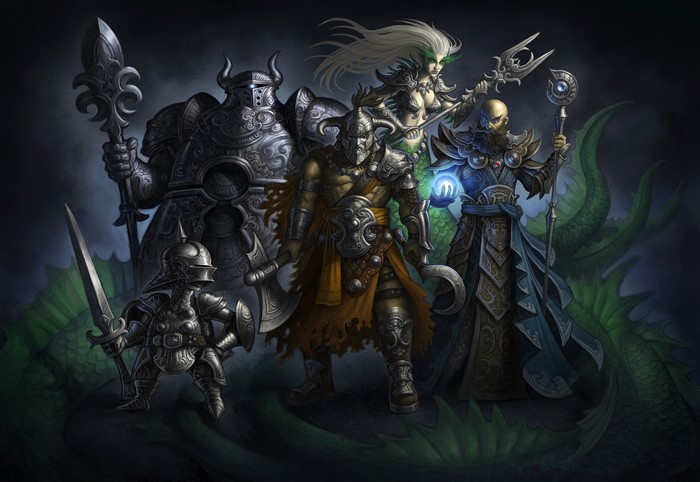 Heroes and Villains with Armor and Weapons