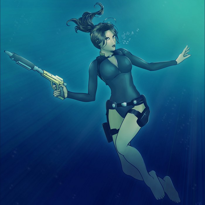 Lara Croft from Tomb Raider Underworld with Pistols