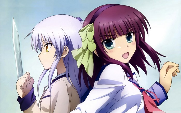 Yusa and Yui from Angel Beats! Schoolgirls