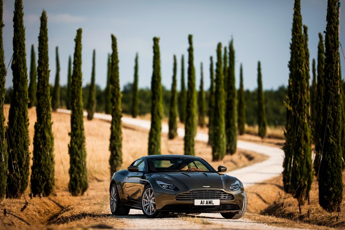 Aston Martin DB11 on a Tuscan Road