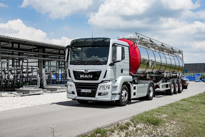 MAN SE Tanker Truck at Industrial Facility