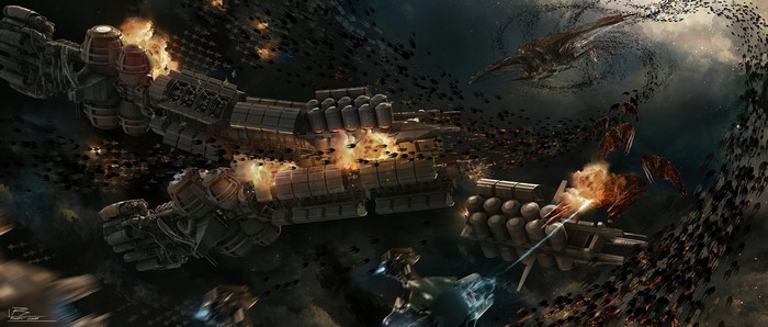 Space Battle from Ender's Game
