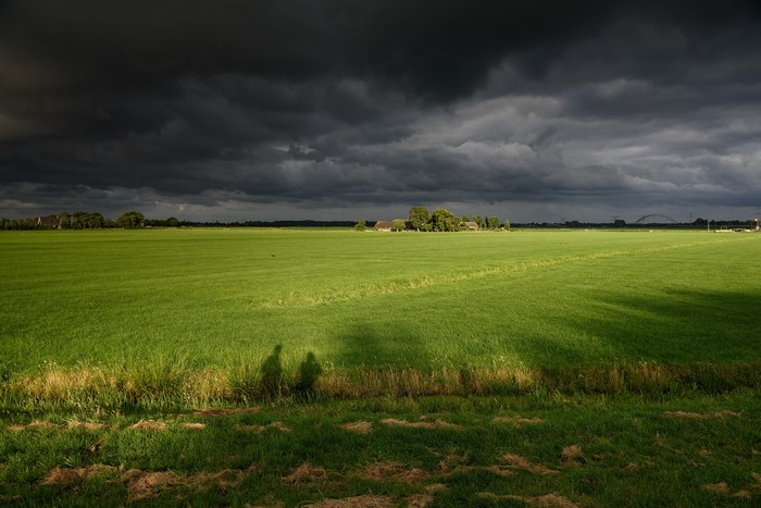 4K, Fields, Evening, Thundercloud, Netherlands