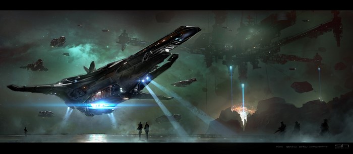 Star Citizen Spaceships in Nebula