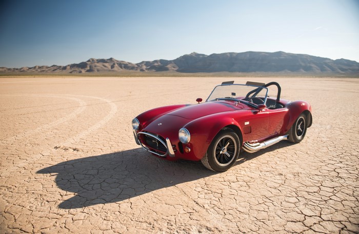 Red 1965 Cobra 427 Cabriolet in a Desert Landscape