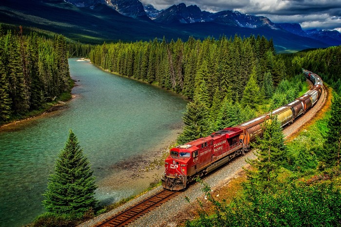 Canadian Pacific Train in Banff National Park