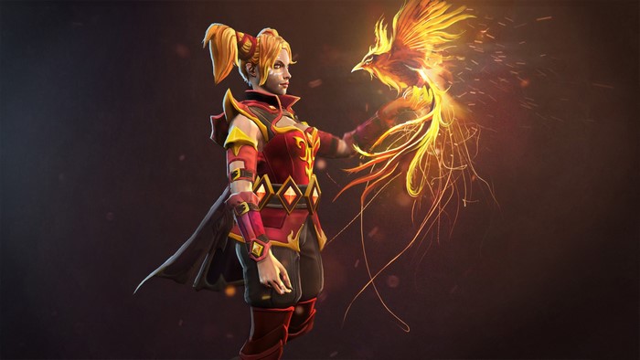 Luna from DOTA 2 with a phoenix