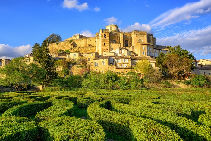 Chateau de Grignan, France with Hedge Maze