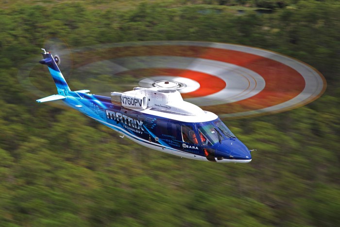 SARA MATRIX Sikorsky Helicopter in Flight