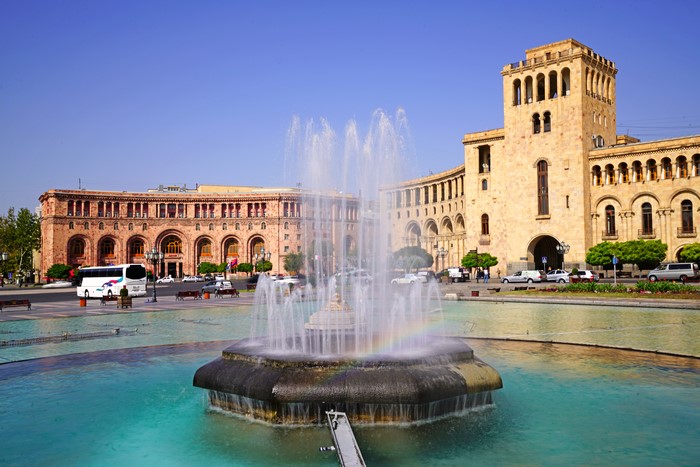 Fountains in Republic Square, Yerevan, Armenia