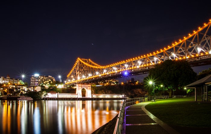 Story Bridge at night in Brisbane, Australia
