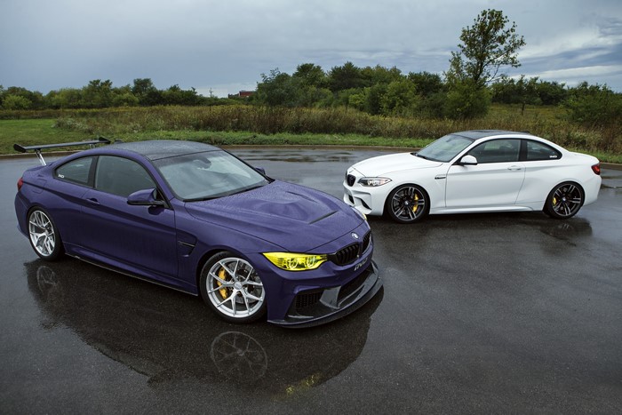 Two BMW M Cars in the Rain