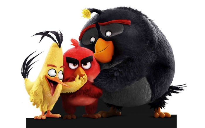 Red, Chuck, and Bomb from The Angry Birds Movie