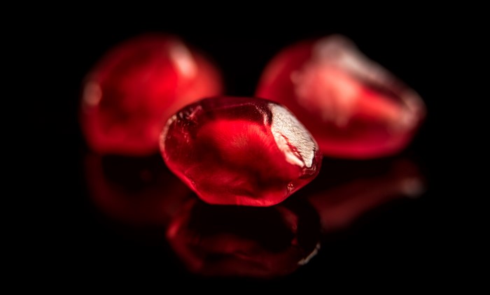 Pomegranate seeds closeup