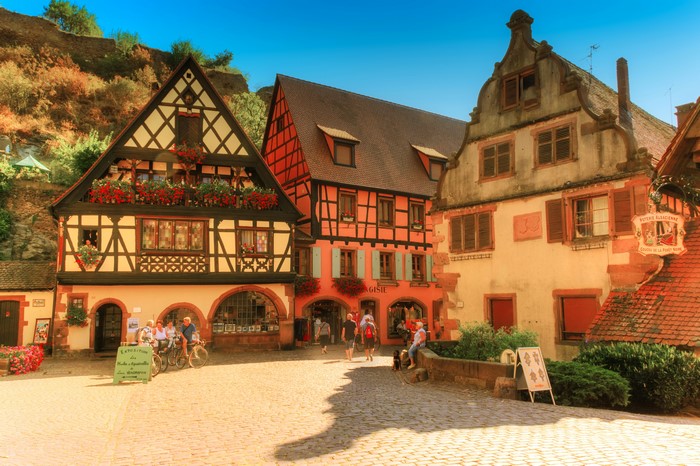Half-timbered houses in Kaysersberg, France