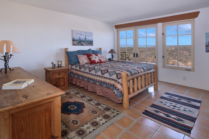 Bedroom with desert view