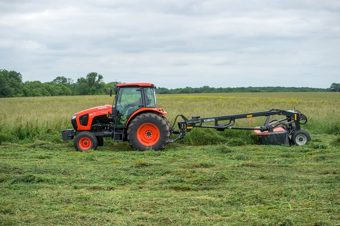 2015-16 Kubota M5-111 Tractor Mowing Field