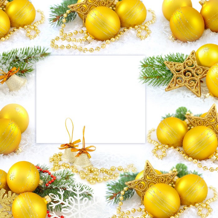 Christmas Ornaments and Decorations with Blank Card