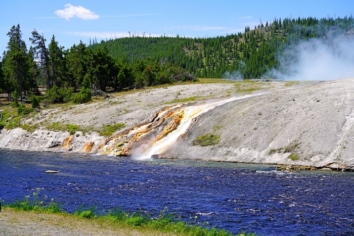 Firehole River and Geothermal Area in Yellowstone