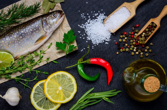 Fish with Lemons, Spices, and Herbs