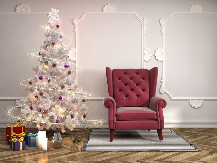 Christmas Tree with Armchair and Gifts