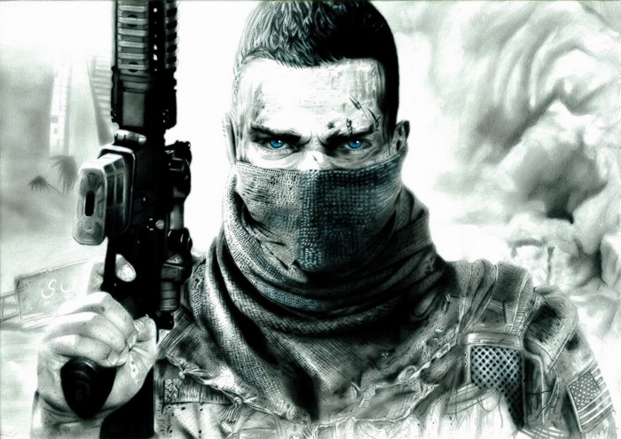 Soldier from Spec Ops: The Line with Assault Rifle