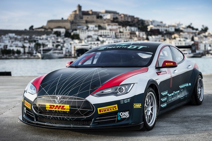 Tesla Model S Electric GT Prototype with DHL livery
