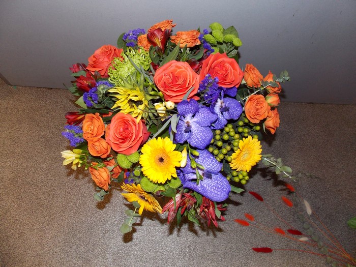 Bouquet of Roses, Gerberas, and Orchids