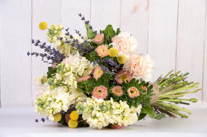 Bouquet of Lavandula, Matthiola, and Asters