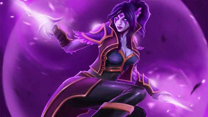 Templar Assassin Lanaya from DOTA 2 casting magic