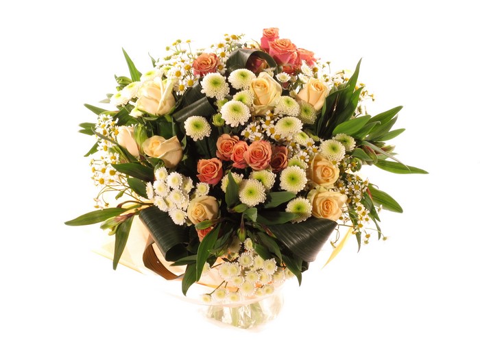 Bouquet of Roses and Chrysanthemums