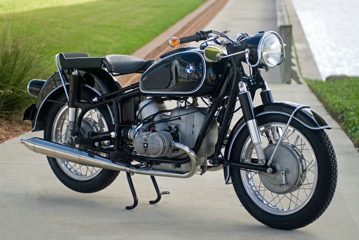 Black 1960-69 BMW R 50 S Motorcycle